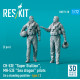 Reskit Rsf72-0070 1/72 Ch-53e Super Stallion Mh-53e Sea Dragon Pilots In A Standing Position Type2 2pcs 3d Printed