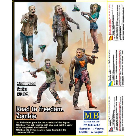 Master Box 35242 1/35 Zombieland Series Kit No 2 Road To Freedom Zombie