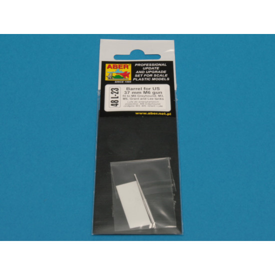 37mm M6 US barrel to M8 Greyh,M3,M3A1,M3A3,M3A4 Lee 1/48 Aber 48-L23 37mm M6 US barrel to M8 Greyh,M3,M3A1,M3A3,M3A4 Lee 1/48 Aber 48-L23
