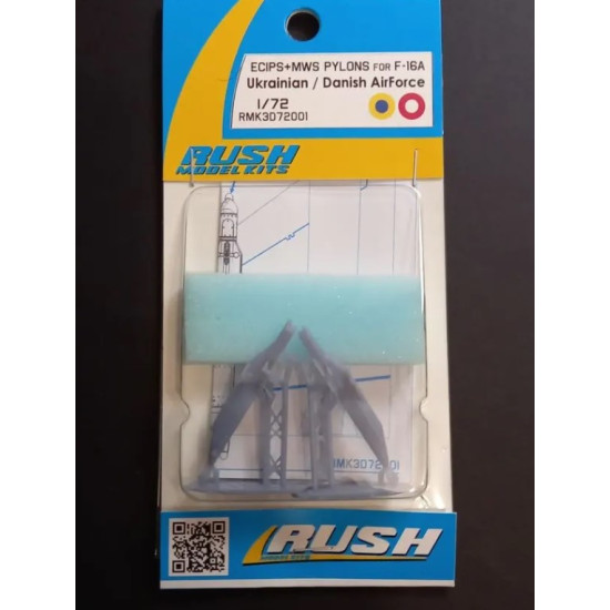 Rush Model Kits 3d72001 1/72 Ecips Pylon For F-16a 2 In Blister Pack