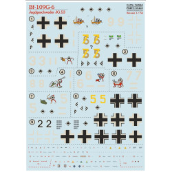 Print Scale 72-534 1/72 Messerschmitt Bf-109g-6 Jagdergeschwader Jg 53