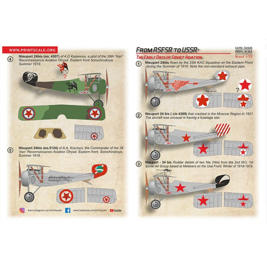 Print Scale 72-535 1/72 From Rsfsr To Ussr The Early Days Of Soviet Aviation