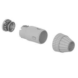 Rise144 Models Rm087 1/144 Su-27 Exhaust Close Version For Trumpeter Kit