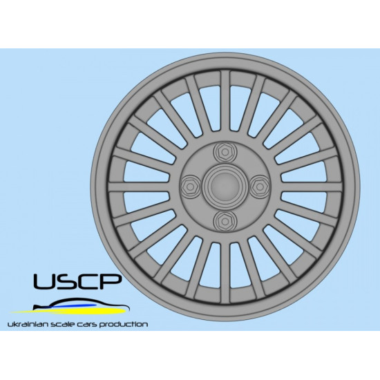 Uscp 24p081t 1/24 Resin Wheels 14inch And Tires For Alpina