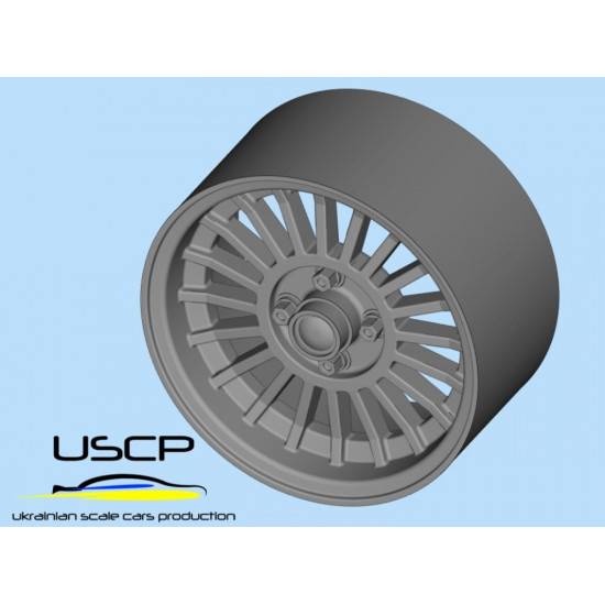 Uscp 24p081t 1/24 Resin Wheels 14inch And Tires For Alpina