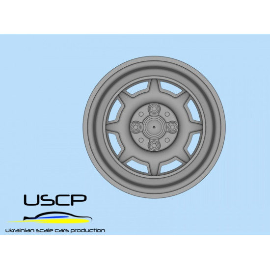 Uscp 24p082t 1/24 Resin Wheels 14inch And Tires For Bmw Steels