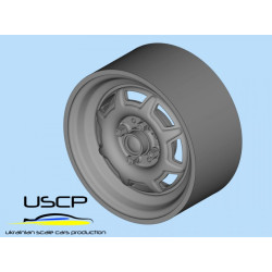 Uscp 24p082t 1/24 Resin Wheels 14inch And Tires For Bmw Steels