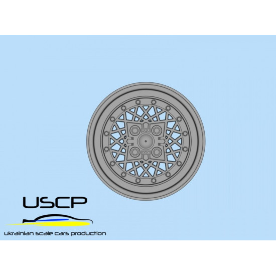 Uscp 24p084t 1/24 Resin Wheels 14inch And Tires For Bbs 2-piece