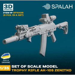 Spalah 10435 1/35 Trophy Rifle Ak-105 Zenitco 5 Pcs Set Of Scale Models