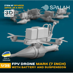 Spalah 14935 1/35 Fpv Drone Mark 7inch With Battery And Suspension 5 Pcs Set Of Scale Models