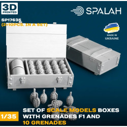 Spalah 17635 1/35 Boxes With Grenades F1 2 Psc And 10 Grenades Set Of Scale Models