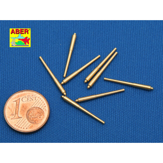 Set of 8 pcs 381 mm long barrels for ship Hood 1/700 Aber 700-L08