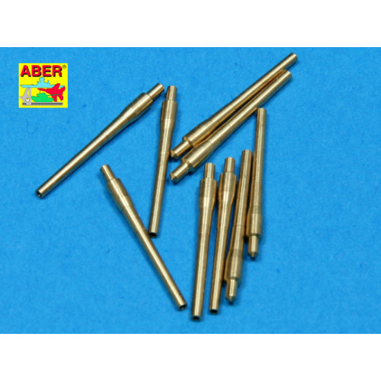 Set of 9 pcs 406 mm short barrels for ships North Carolina Washington 1/700 Aber 700-L12