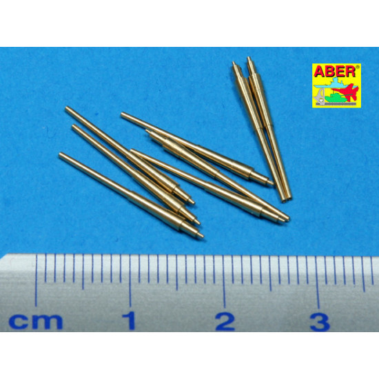 Set of 8 pcs 380 mm barrels for ships Bismarck Tirpitz 1/700 Aber 700-L14