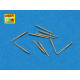 Set of 10pcs 120 mm barrels for Royal Navy ships 1/700 Aber 700-L20