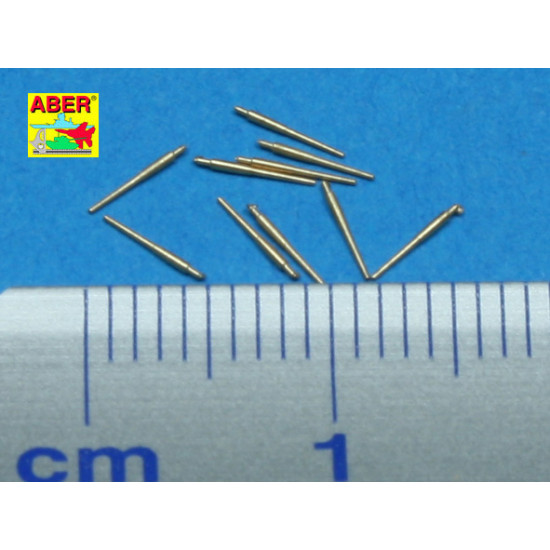 Set of 10pcs 120 mm barrels for Royal Navy ships 1/700 Aber 700-L20