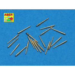 Set of 20 pcs 102 mm universal barrels for Royal Navy ships 1/700 Aber 700-L21