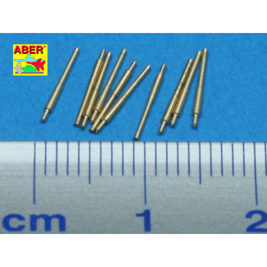 Set of 10 pcs 203 mm barrels for Japan ships Atago, Kumano, Myoko etc. 1/700 Aber 700-L27