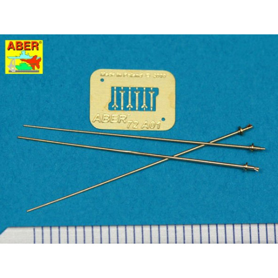 German 2m antennas (3 pcs) 1/72 Aber 72-A01 German 2m antennas (3 pcs) 1/72 Aber 72-A01