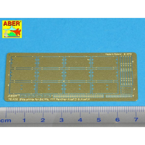 Side skirts for Panther A/D 1/72 Aber 72-A02 Side skirts for Panther A/D 1/72 Aber 72-A02