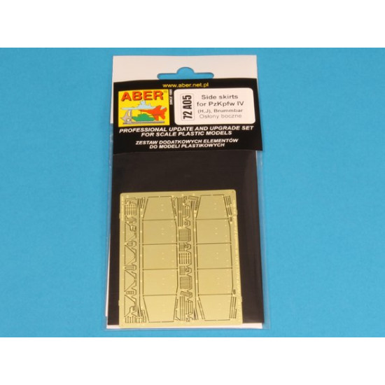 Side skirts for Pz.Kpfw. IV (H.J), Brummbar 1/72 Aber 72-A05 Side skirts for Pz.Kpfw. IV (H.J), Brummbar 1/72 Aber 72-A05