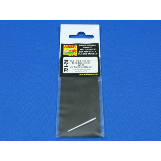 U.S. 76,2mm M7 tank barrel for M-10 tank destroyer 1/72 Aber 72-L24 U.S. 76,2mm M7 tank barrel for M-10 tank destroyer 1/72 Aber 72-L24