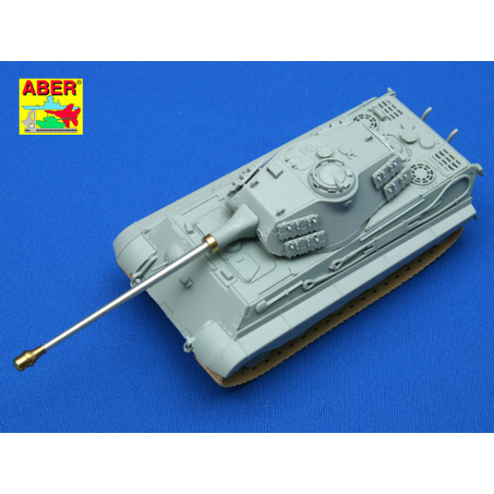 8,8 cm KwK 43 L/71German tank barrel for Tiger II early Porsche turret 1/72 Aber 72-L36