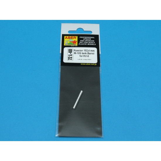 Russian 152,4 mm M-10S tank barrel for KV-II 1/72 Aber 72-L40