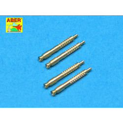 Set of 4 barrel tips for German 13 mm MG 131 aircraft machine gun 1/32 Aber A32-011