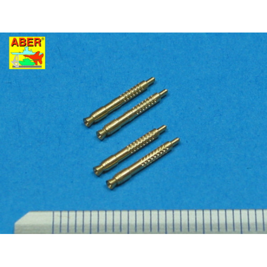 Set of 4 barrel tips for German 13 mm MG 131 aircraft machine gun 1/32 Aber A32-011