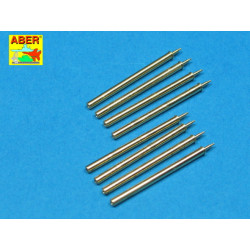 Set of 8 turned cal .50 (12,7mm) U.S. Browning M2 barrels for P-47 Thunderbolt 1/32 Aber A32-109