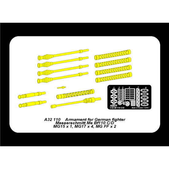 Armament for German fighter Me 110 C/D 1/32 Aber A32-110