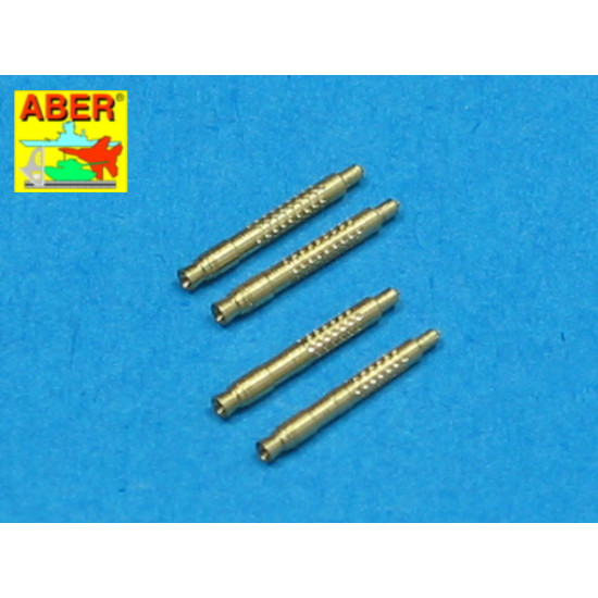 Set of 4 barrel tips for German 13 mm MG 131 aircraft machine gun 1/48 Aber 48-011