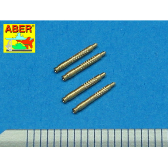 Set of 4 barrel tips for German 13 mm MG 131 aircraft machine gun 1/48 Aber 48-011