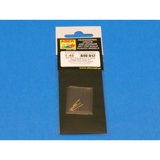 Set of 2 barrels for Japanese 7,7 mm Type 97 aircraft machine guns 1/48 Aber 48-012