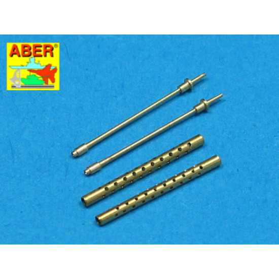 Set of 2 cal .50 (12,7mm) standard barrels for U.S. aircraft machine guns Browning M2 1/48 Aber 48-017 Set of 2 cal .50 (12,7mm) standard barrels for U.S. aircraft machine guns Browning M2 1/48 Aber 48-017