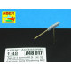 Set of 2 cal .50 (12,7mm) standard barrels for U.S. aircraft machine guns Browning M2 1/48 Aber 48-017 Set of 2 cal .50 (12,7mm) standard barrels for U.S. aircraft machine guns Browning M2 1/48 Aber 48-017