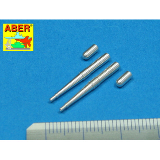 Set of two barrels for Hispano 20mm machine cannons for British fighter Spitfire 1/48 Aber 48-022