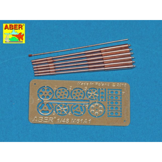 Set of barrels for 20 mm gun M61A1used in modern US Force aircrafts 1/48 Aber 48-050