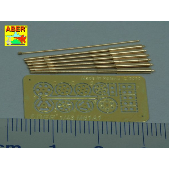 Set of barrels for 20 mm gun M61A1used in modern US Force aircrafts 1/48 Aber 48-050
