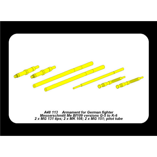 Armament for German fighter Me 109G-5 to K-6 1/48 Aber 48-113