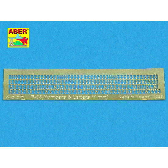 Letters and Numbers (1 mm high) Aber RR-03