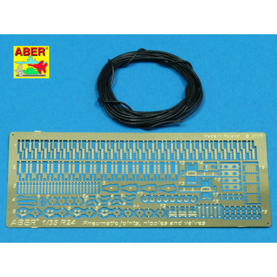 Pneumatic joins, nipples and valves 1/35 Aber RR-24 Pneumatic joins, nipples and valves 1/35 Aber RR-24