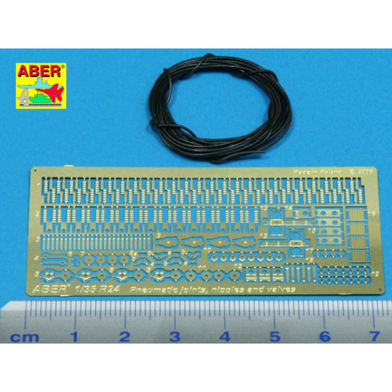 Pneumatic joins, nipples and valves 1/35 Aber RR-24 Pneumatic joins, nipples and valves 1/35 Aber RR-24