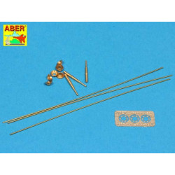 Set of aerials for Russian Tanks T-34 T-55 T-62 T-72 and other AVFs 1/35 Aber RR-33