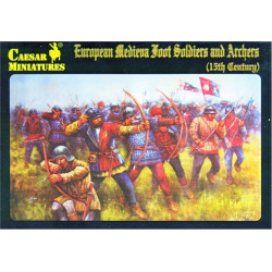 European Medieval Foot Soldiers and Archers 1/72 Ceasar Miniatures H088