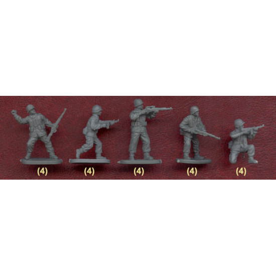 WWII US Infantry Set 2 1/72 Ceasar Miniatures H071