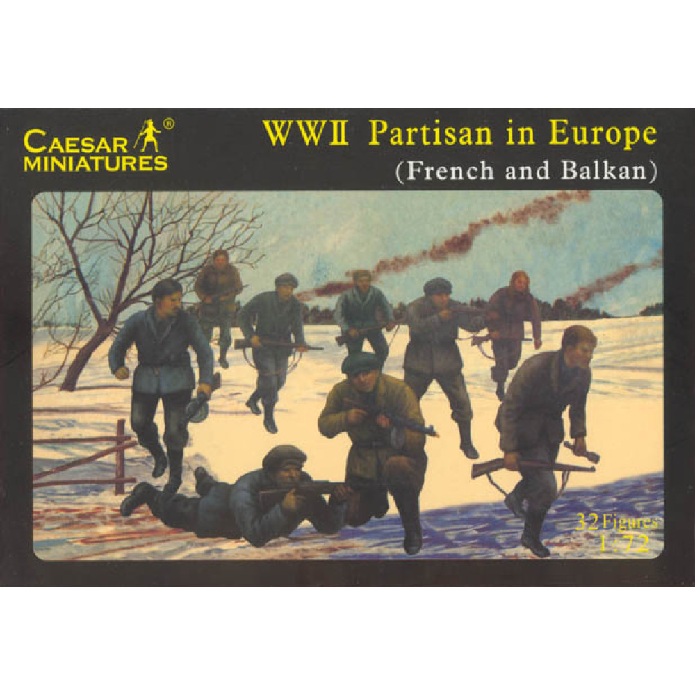 WWII Partisan in Europe 1/72 Ceasar Miniatures H056 Model Kit Figures Model  Kits, Figures