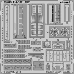Eduard 73643 1/72 F/A-18f Photo-etched For Aircraft Photo Etched Set