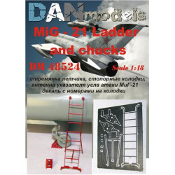 MiG-21 ladder, locking pads, antenna angle of attack indicator, for Academy kit 1/48 Dan Models 48524